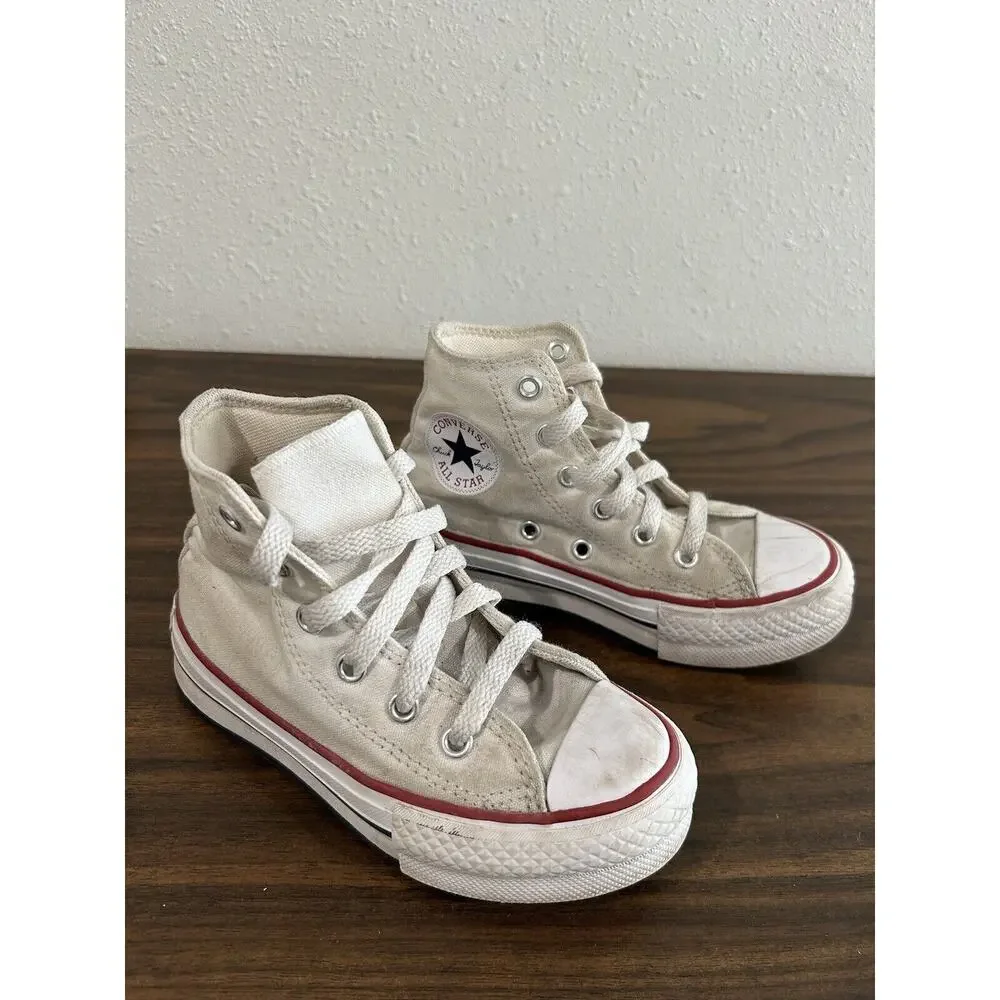 Converse Kids Size 11 Chuck Taylor All Star‎ Canvas High Top Sneaker White